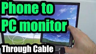 How to connect Smartphone to PC Monitor through Cable LG G3