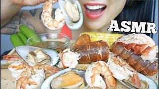 ASMR SEAFOOD BOIL + THAI SPICY SEAFOOD SAUCE EATING SOUNDS NO TALKING  SAS-ASMR