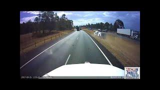 Dash Cam Driver veers into crash barrier - Sydney NSW