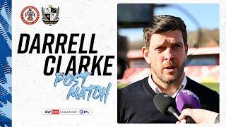 Post Match  Darrell Clarke reacts to defeat away to Accrington Stanley