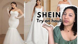 Trying on 4 of the Cheapest Wedding Dresses from SHEIN  SHOCKING Wedding Dress Try On Haul