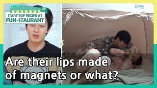 Are their lips made of magnets or what? Stars Top Recipe at Fun-Staurant  KBS WORLD TV 210413