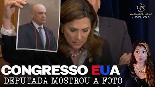 Deputada Americana Mostra Foto de Moraes e o Identifica como Operador da Dentadura no Brasil