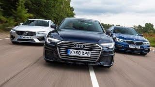 2018 BMW 540i vs 2019 Audi A6 55 TFSI vs 2018 Volvo S90 T6