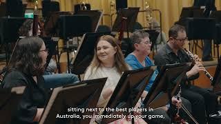 Day in the Orchestra with 45 community musicians and Queensland Symphony Orchestra July 2023