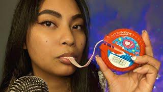 ASMR Chewing Hubba Bubba BubbleTape And Tracing Your Face