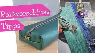 Reißverschluss Tipps  Demonstration Reißverschlussfuß  Taschen nähen  Nähanleitung  mommymade