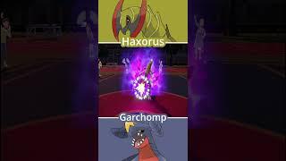 GARCHOMP vs HAXORUS  Dragon Pokémon Battle #pokemon