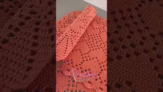 Passadeira Salmão corações #croche #marysouzacroche #crochet