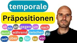 ALLE temporalen Präpositionen in einem Video 