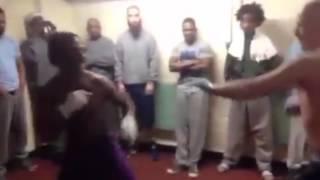 Fight Club footage from inside riot hit UK prison shows inmate being battered as crowd screams finis