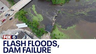 Wisconsin dam failure area floods amid heavy rain  FOX6 News Milwaukee