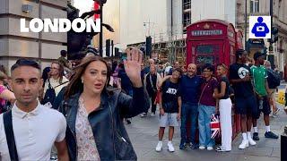 London Summer Walk  Trafalgar Square Piccadilly Circus to SOHO  Central London Walking Tour