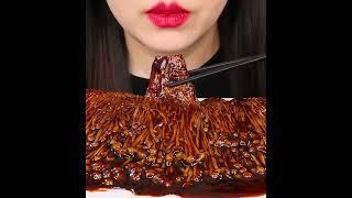 ASMR eating spicy food  asmr eating noodles asmr eating seafood #100 #asmr #Shorts