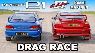 Subaru Impreza P1 v Mitsubishi Evo DRAG RACE