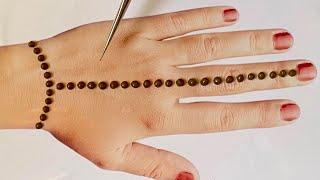 Latest Easy Simple Dotted backhand Mehndi Designs-Mehandi ka Design-Stylish Mehendi Design-Henna #15