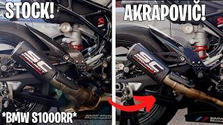 BMW STOCK HEADERS Vs AKRAPOVIČ HEADERS with SC PROJECT *2022 S1000rr*