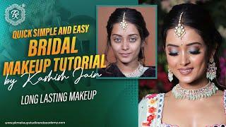 Quick Simple and Easy Bridal Makeup tutorial  Long Lasting Makeup   @pkmakeupstudio