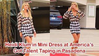 Heidi Klum in Mini Dress at America’s Got Talent Taping in Pasadena