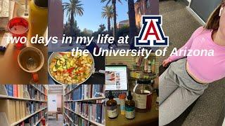 two sick days in my life at the university of arizona the gym cooking gymshark haul care package