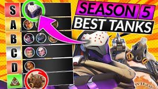 NEW SEASON 5 TIER LIST - BEST and WORST TANK HEROES for Ranked - Overwatch 2 Meta Guide