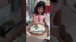 4-year old tries Domino’s NEWLY Launched Burrata Pizza #shorts #ashortaday #foodshorts