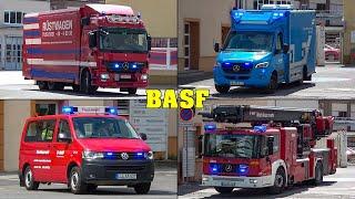 WERKFEUERWEHR BASF - Einsatzfahrten ELW RW-TUIS ULF TMF Umweltüberwachung & Rettungsdienst