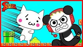 Lets Play Funny Impossible Games JELLY MARIO + CAT MARIO with Combo Panda