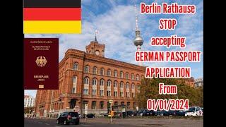 GERMAN PASSPORT APPLICATION FROM BERLIN NEW RULES 2024   #shorts #berlin  #studyineurope