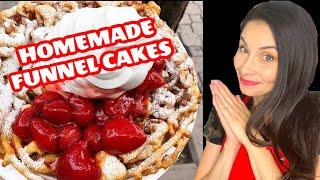 HOMEMADE FUNNEL CAKES WITH STRAWBERRY SAUCE Just like Canadas Wonderlands