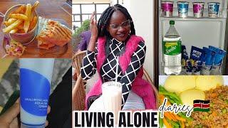 Days in my life life of an introvert in Kenya  Living alone  fridge cleaning cooking