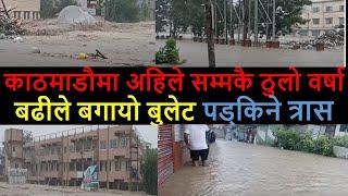 chyasal flood alert  Kathmandu flood Alert  Heavy rainfall flood  flooded Kathmandu  balen news