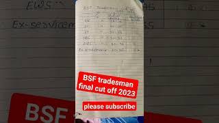 BSF tradesman final cut off 2023 2024 #shortsfeed #ytshorts