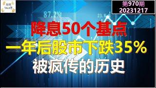 【投资TALK君970期】降息50个基点，一年后美股却下跌35%！20231217#NFP#通胀#美股#美联储#经济#CPI#美国房价