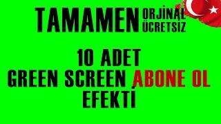 10 Adet GREEN SCREEN ABONE OL Efekti  Ücretsiz