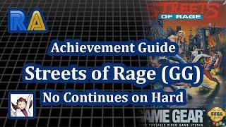 Streets of Rage GG - No Continues on Hard Guide