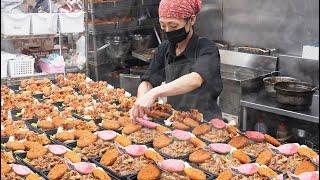 Giant Food 1kg Bento  Rice Ball & Fried Chicken - Japanese Street Food デカ盛り弁当 おにぎり 唐揚げ キッチンDIVE