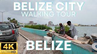 A Day In Belize City - Walking Tour in 4K 2024
