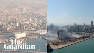 Beirut before and after drone footage shows devastation caused by explosion