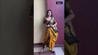 Elegant Poses In Saree #howtopose #nauvarilook #ashortaday  @santoshi_megharaj