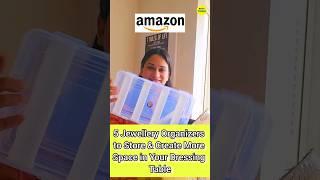 अब घर Manage करना हुआ आसान #amazonfinds #spacesaving  #homeorganization #tipsandtricks #jewellery