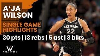 Aja Wilson Highlights 30 PTS13 REB5 AST3 BLK vs. Phoenix Mercury  2024 WNBA Season 5.14.24