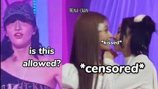 twice’s kissing game went *spicy* 