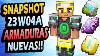  NUEVAS ARMADURAS  Minecraft 1.20 Snapshot 23w04a