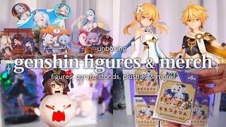 I Bought More Genshin Figures & Merch  Unboxing Figures Acrylic Stands Plushies & More
