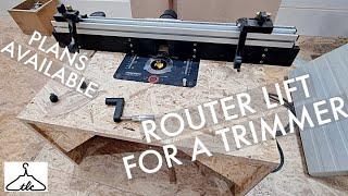 Amazingly SIMPLE ROUTER TABLE For 65mm TRIMMER   Plans Available  Enjoywood Router Lift  Vid#153