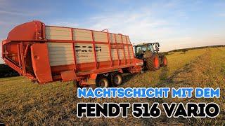 1. Schnitt Silieren Nachtschicht mit dem Fendt 516 Vario #vlogspecial