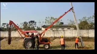 Hindustan 60 post holl digger working