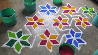 Laxmi Padam Rangoli Design  Laxmi Stavan Rangoli  Laxmi Pooja rangoli 11*1  Mahalaxmi Rangoli