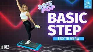 Fun BASIC Step aerobics workout Easy to follow not boring 128 BPM